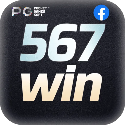 Imagem promovendo a página oficial da 567win no Facebook