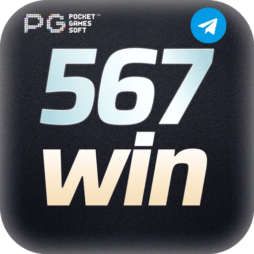 Imagem promovendo o canal oficial da 567win no Telegram